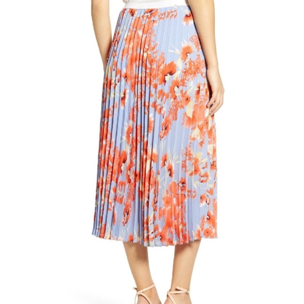 Halogen Cherry Blossom Floral Pleated Skirt M - Picture 1 of 7